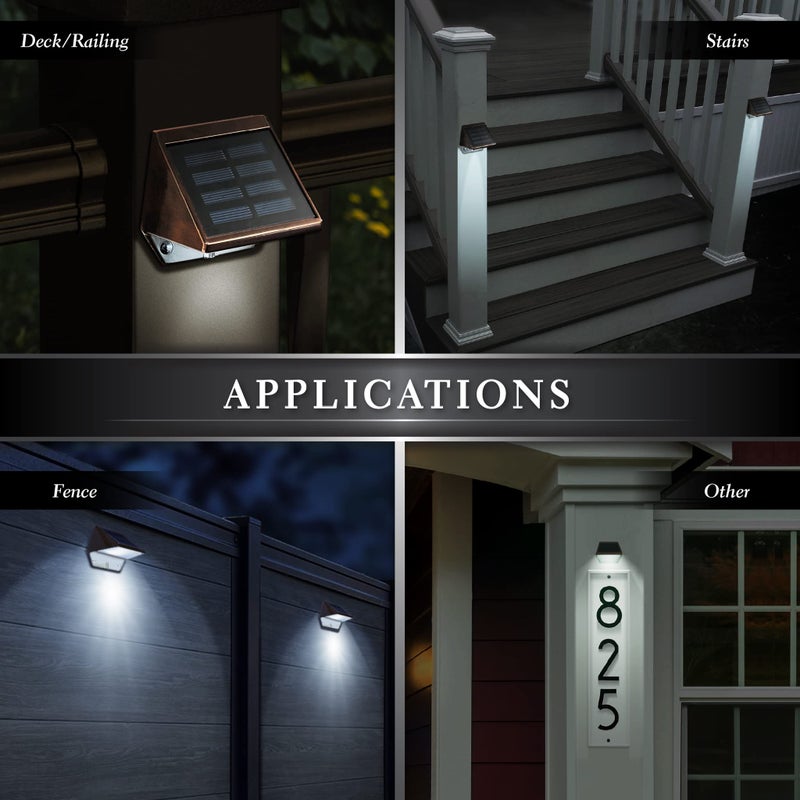 Classy Caps Solar Deck & Wall Lights, Model SL177, Electroplated Copper - High Performance, Energy Efficient, Weather-Resistant, Outdoor Solar Lights, Durable Design, Easy Installation - Image 4